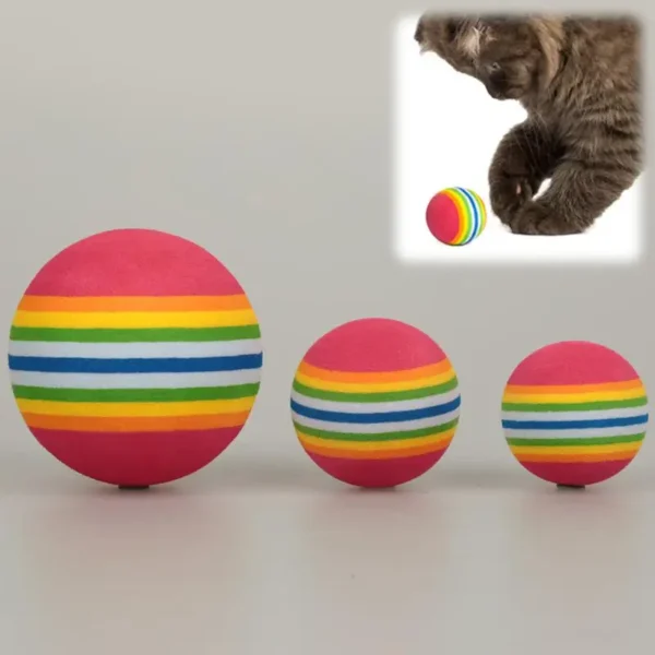 Soft foam interactive cat toy ball for quiet indoor play