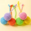 Interactive cotton ball cat toy with bite-resistant ropes for teeth cleaning - Image 2