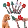 Christmas Squeaky Chew Toy – Cotton Ropes for Puppies & Cats - Image 2