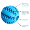 Interactive Rubber Dog Toy Ball Chewing Tooth Cleaning and Treat Feeder - Image 5