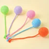 Interactive cotton ball cat toy with bite-resistant ropes for teeth cleaning - Image 3